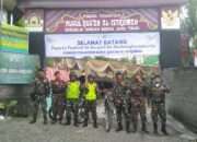 Apel dan Patroli Gabungan Koramil 0817/15 Bungah Bersama Banser NU Bungah Amankan Festival Banjari