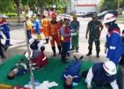 Latihan Simulasi OKTD PT Pertamina Aspal, TNI–Polri Bersinergi Perkuat Kesiapsiagaan Darurat