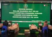 Peringati HUT ke-80 Persit KCK, Kodim 0508/Depok Gelar Donor Darah, Target Terlampaui