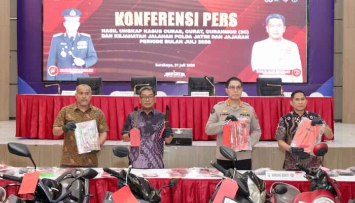 Polda Jatim Ungkap 178 Kasus 3C, Amankan 206 Tersangka Selama Juli 2026
