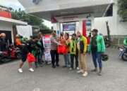 Polsek Kebomas Gandeng YALPK Group Gelar Baksos Ojol Gresik Sumringah Dapat Sembako dan BBM Gratis