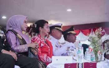 Dankodaeral IX Hadiri Upacara Penurunan Bendera HUT Ke-81 RI di Lapangan Merdeka Ambon