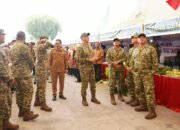 Pangdam V/Brawijaya Kunjungi Makorem 081/Dsj Madiun, Tinjau Bazar Pasar Murah HUT TNI Ke-81
